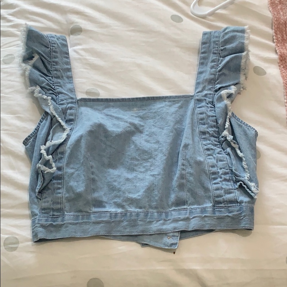 Denim crop top